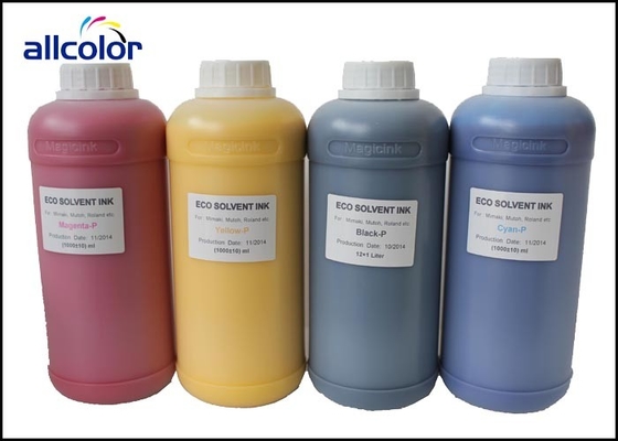 6 Color Compatible Printer Inkjet Ink , Waterproof Eco Solvent Ink