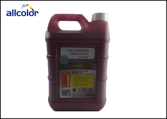 5 Liter Icontek SK4 Seiko Solvent Ink For Large Format 3.2m Printer SPT Printhead