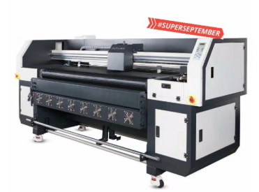 Multi Color Hybrid UV Printer With Double DX5 Heads Printing Width 1800mm